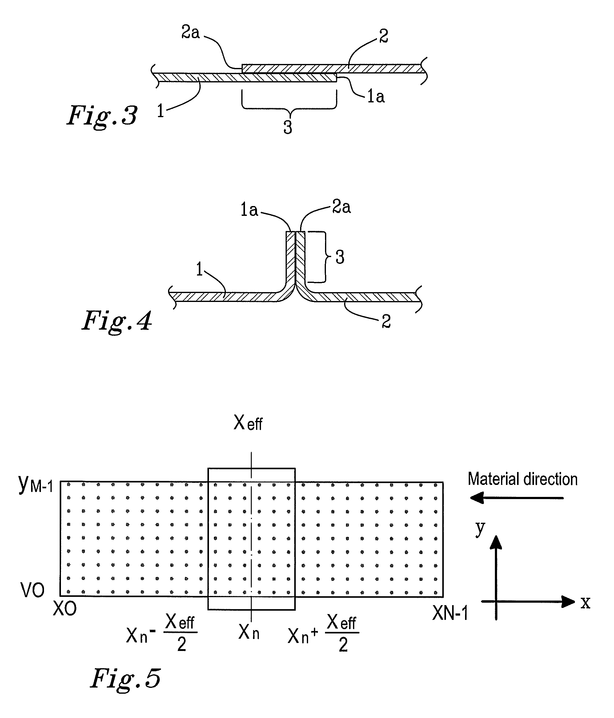 Seam joining together at least two web materials