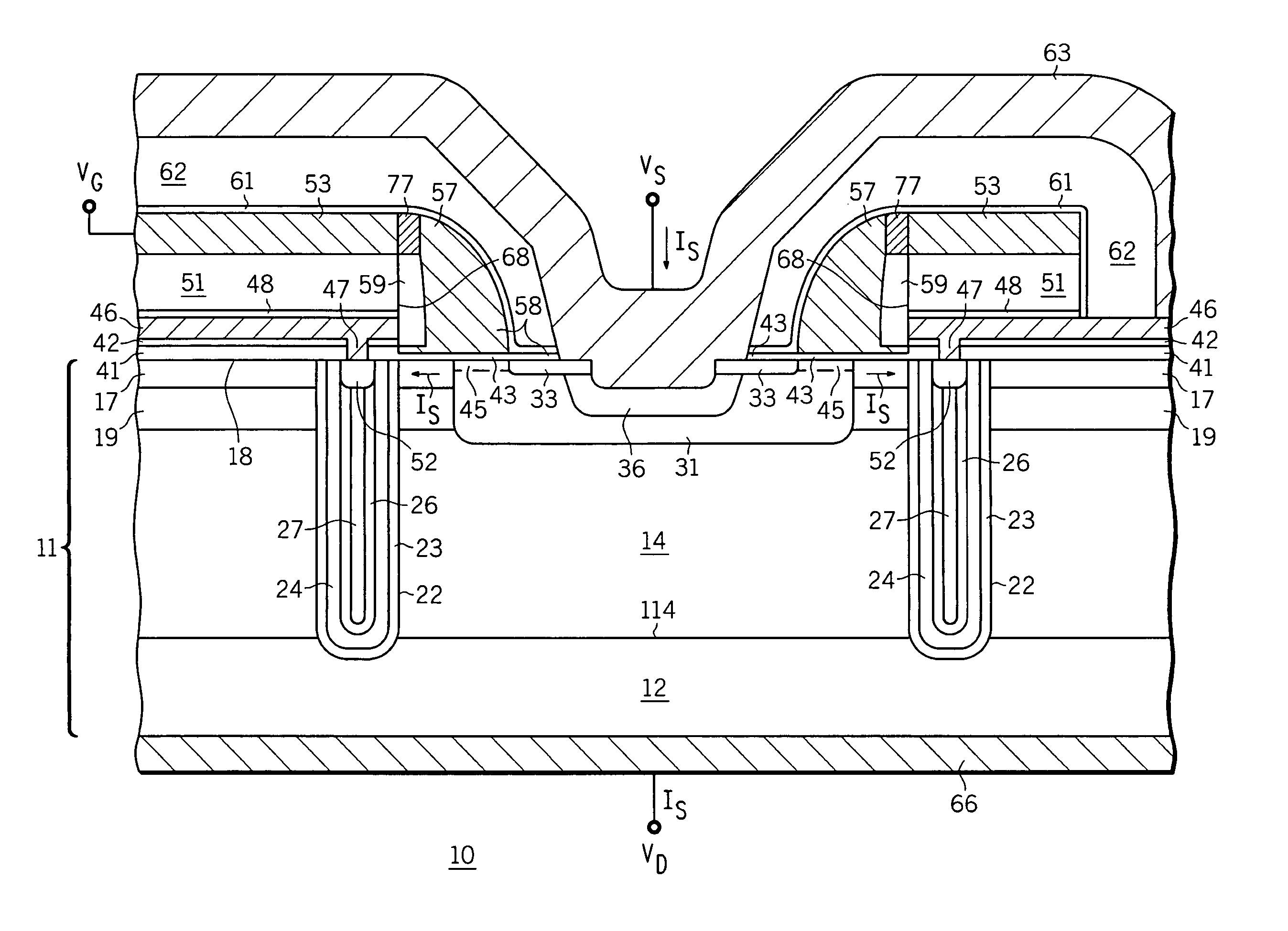 Semiconductor device having deep trench charge compensation regions and method