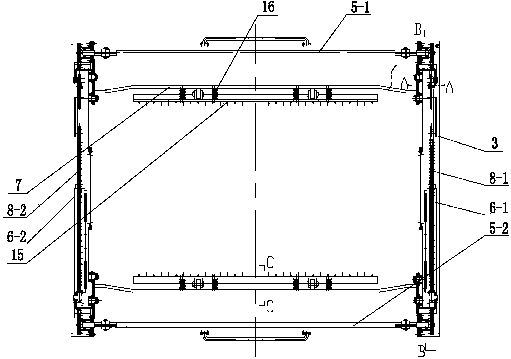 Large-size frame type roll-over machine