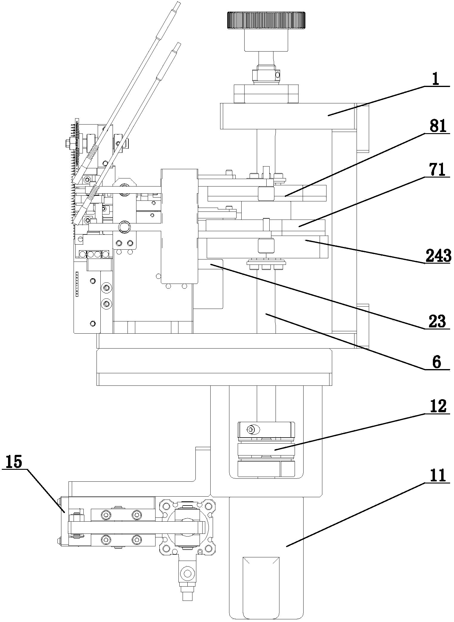 High-speed insertion device for cutting terminal