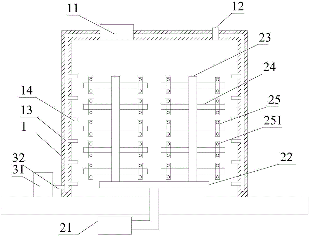 Stirring device for producing herbicide