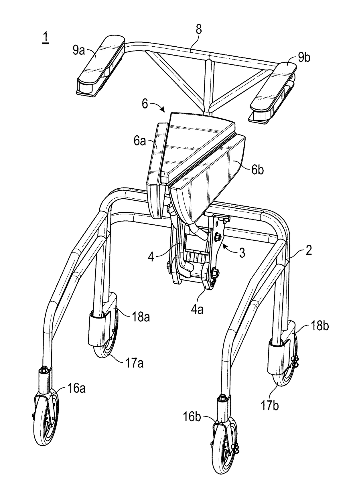 Elevating walker chair