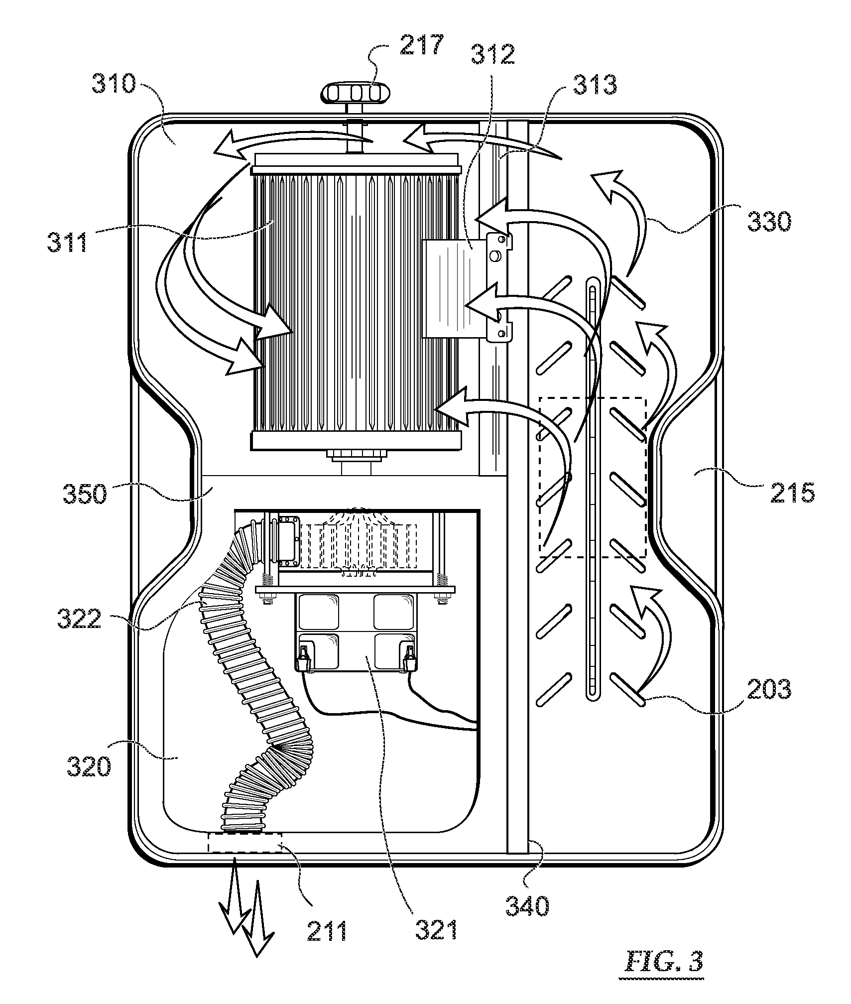 Chop saw with dust collection system