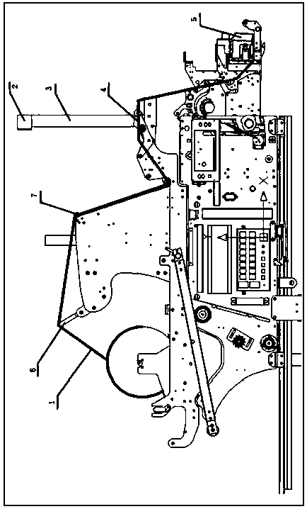 Cloth flaw detection control system on cloth spreading machine