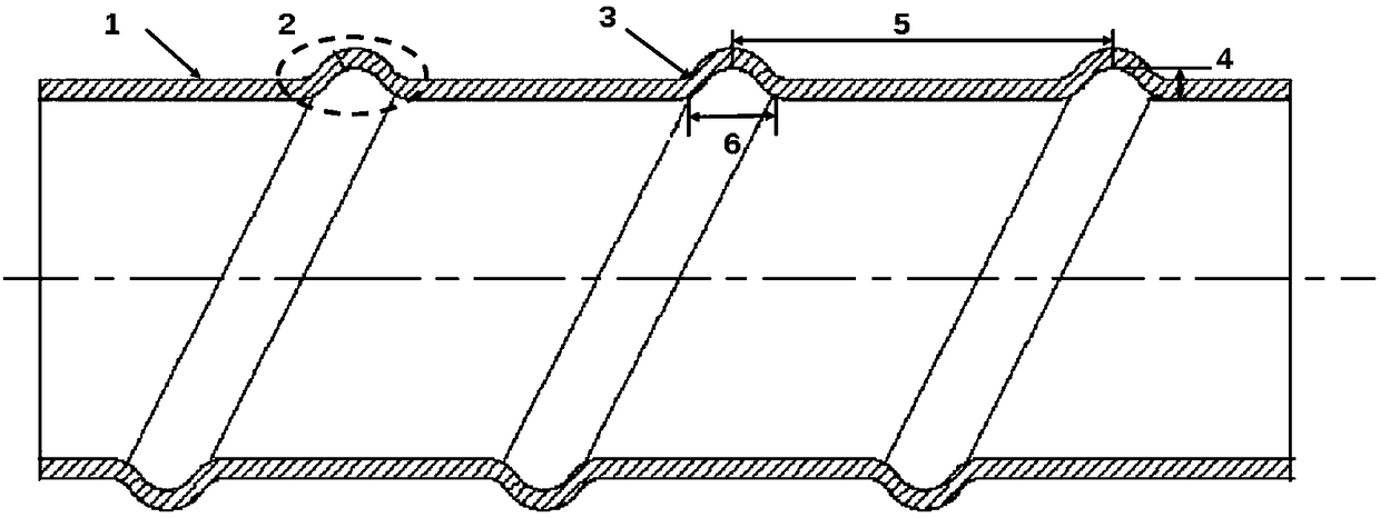 Preparation method and application of a high-pressure resistant external expansion spiral bellows enhanced heat transfer element