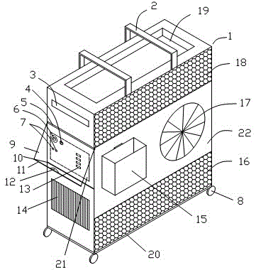 Multifunctional dustproof heat-dissipation type computer host shell