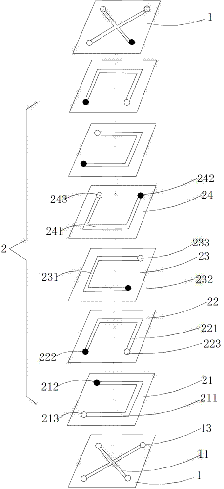 Ferrite material, small high-current laminated chip broadband magnetic bead and its preparation method