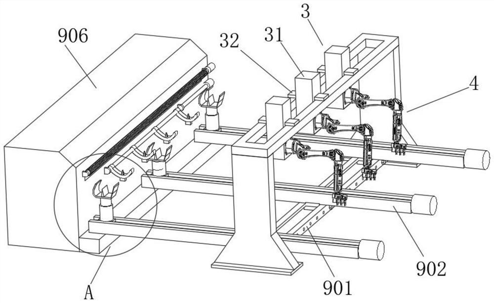 Automatic steel bar binding system