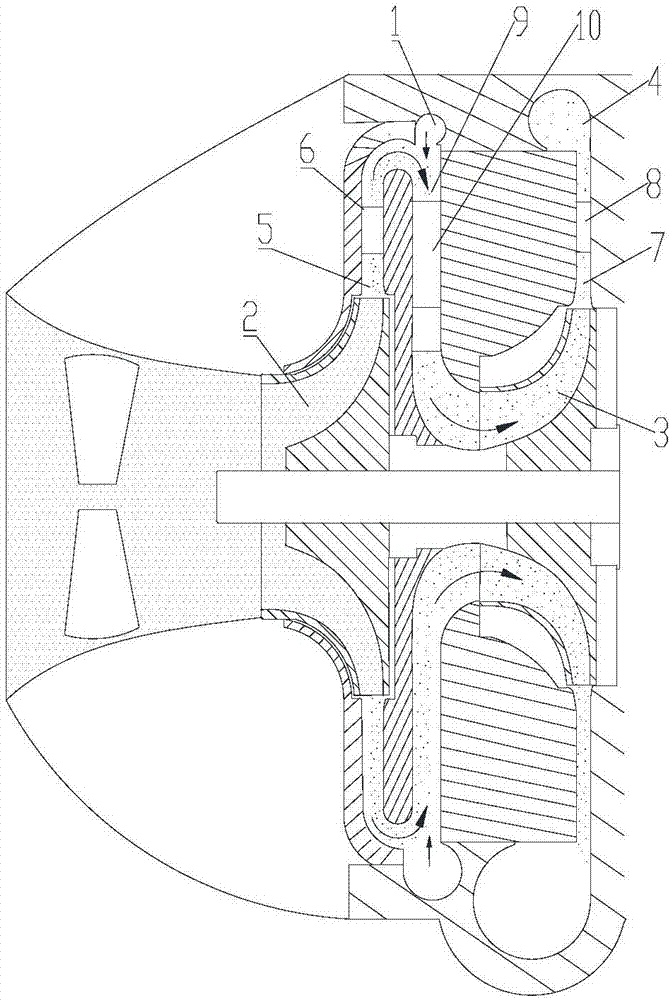 Compressor air supplementing structure and compressor