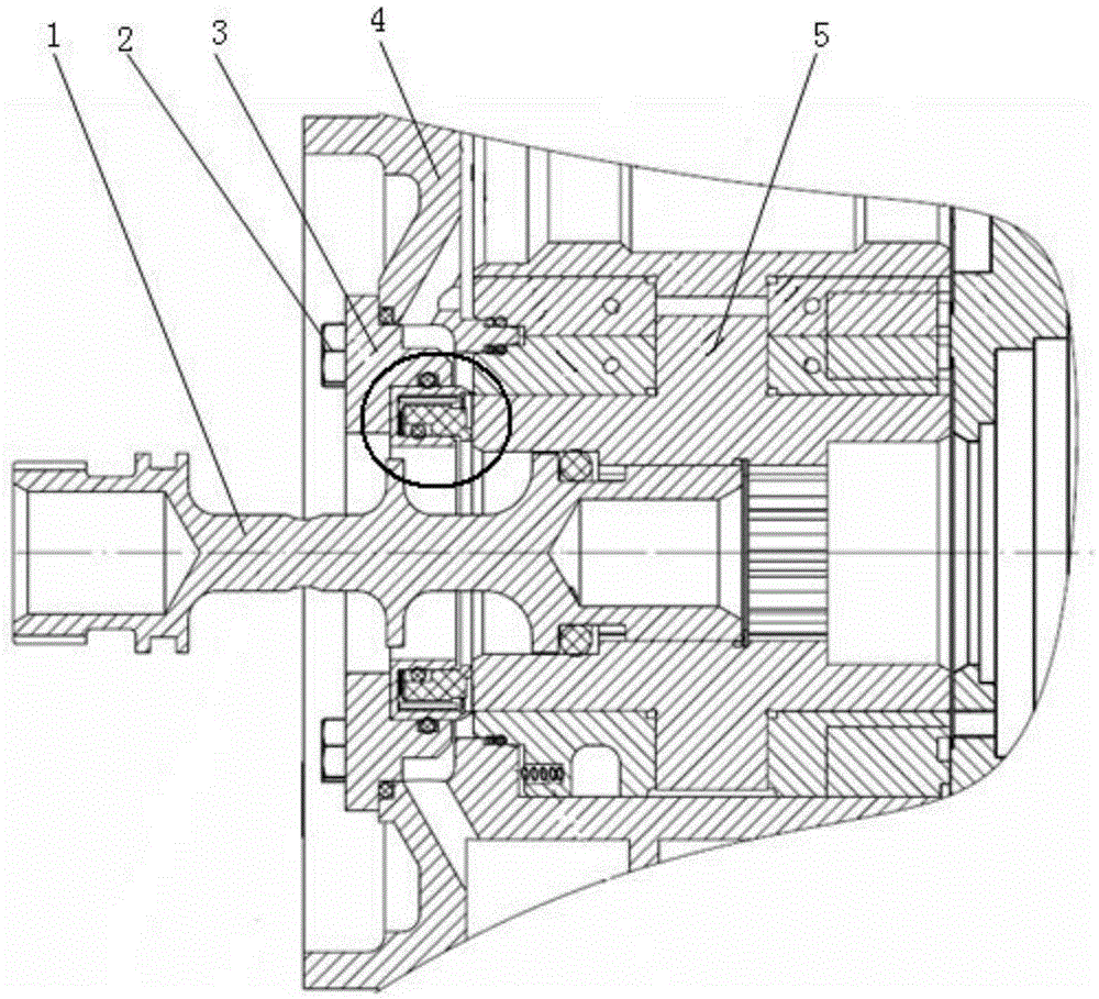 End face sealing structure of shaft tail of fuel pump