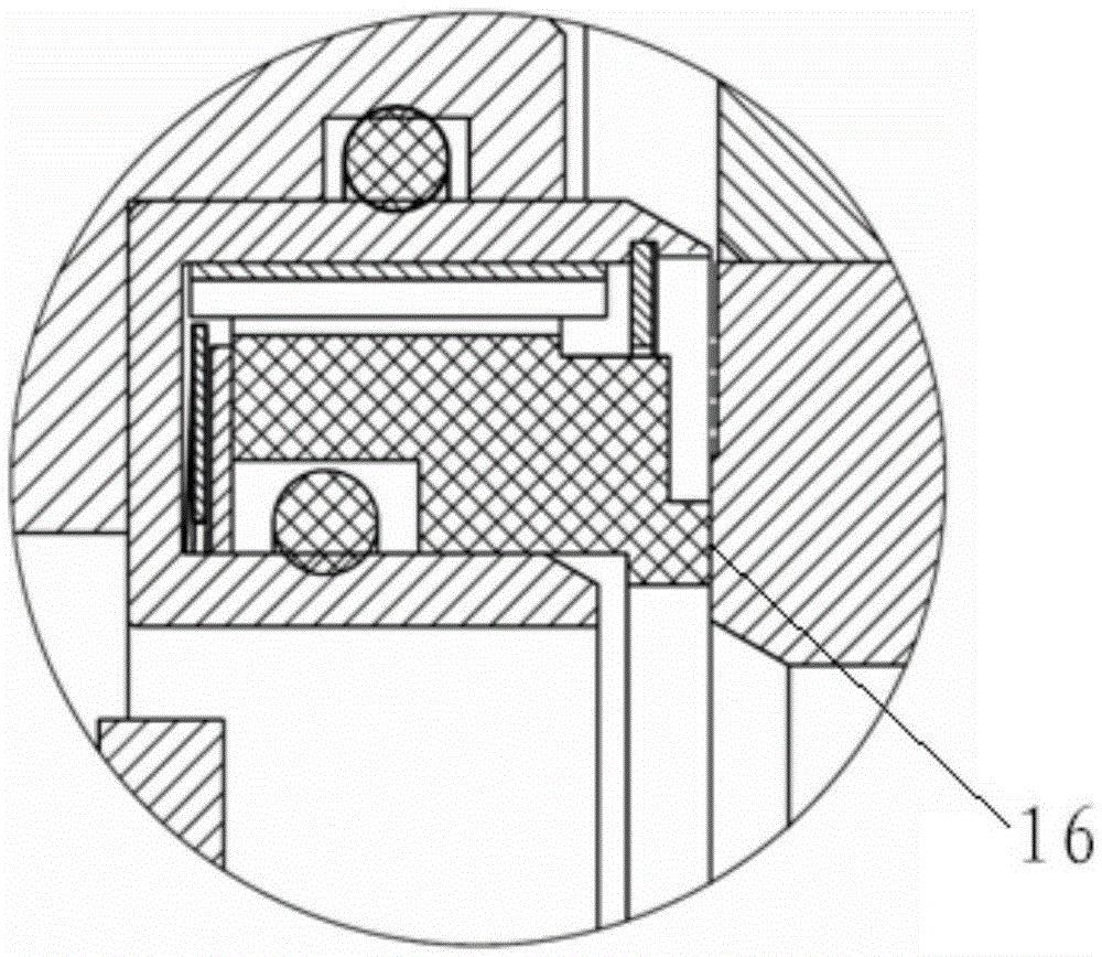 End face sealing structure of shaft tail of fuel pump