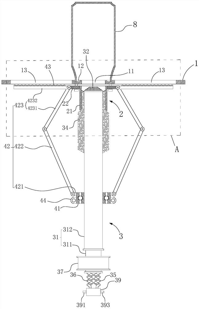 Improved cleaning device for inner cavity of glass bottle