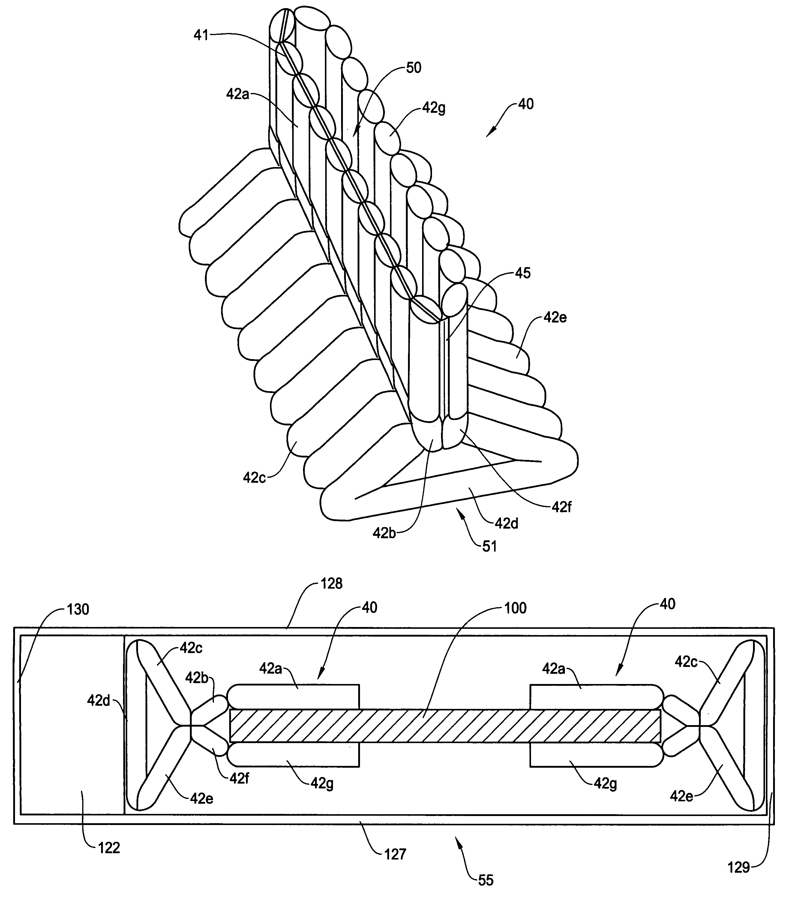 Structure of air-packing device having improved shock absorbing capability