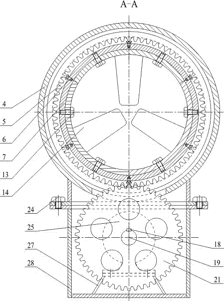 Gear-rack driving type shaftless fan