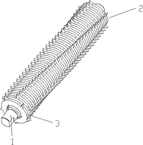 Paper shredding cutting tool and machining device and method thereof