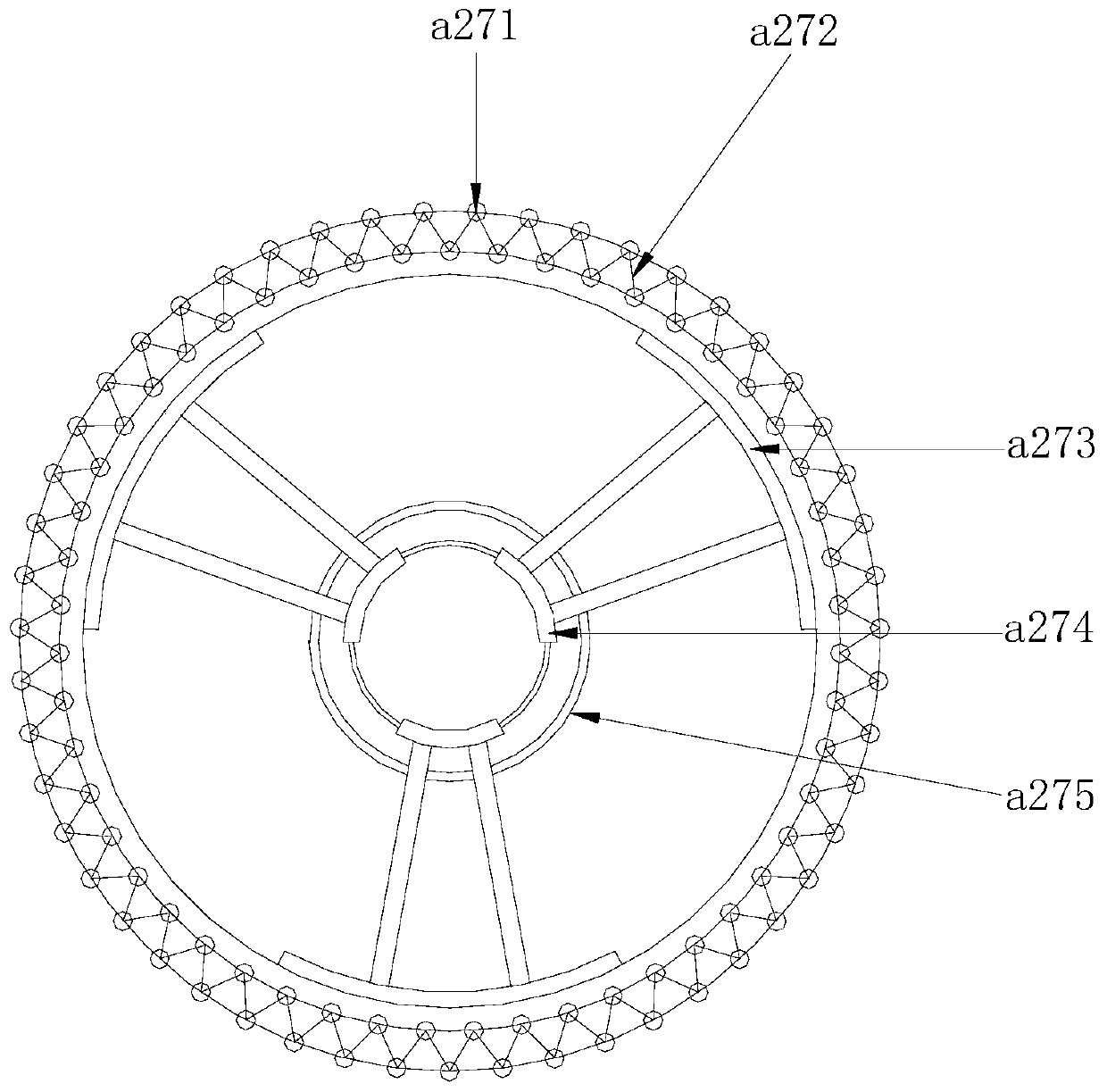 Chromium-containing wastewater treatment system using water column generation absorption principle