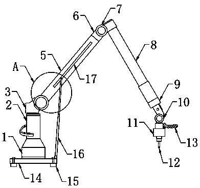 Large-size articulated arm type coordinate measuring machine