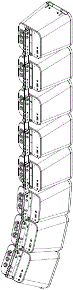 Connecting device of combined sound box