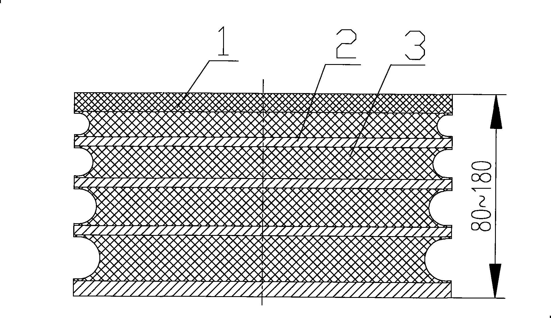 Auxiliary rubber metal stacking spring for truck and mounting method thereof