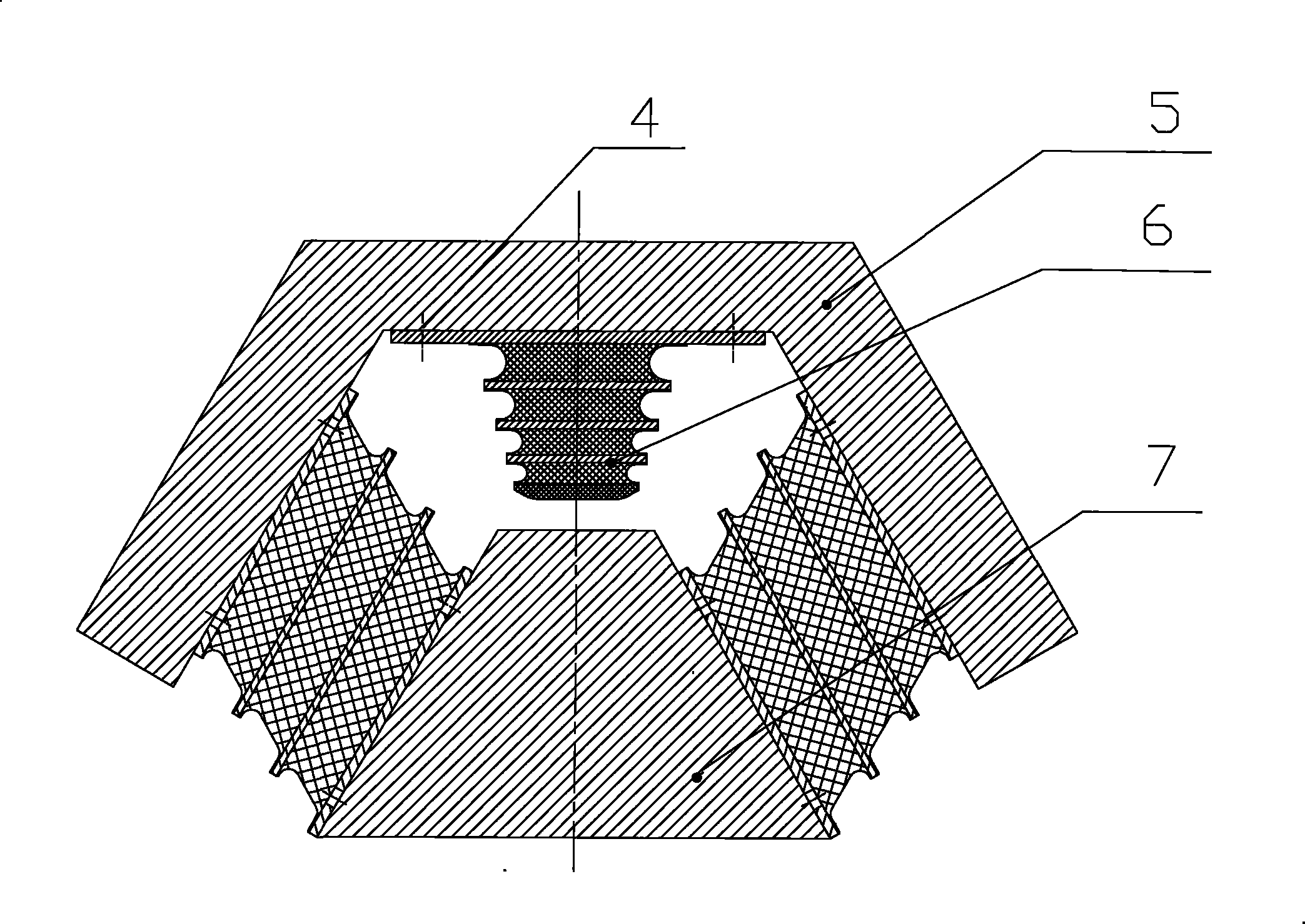 Auxiliary rubber metal stacking spring for truck and mounting method thereof