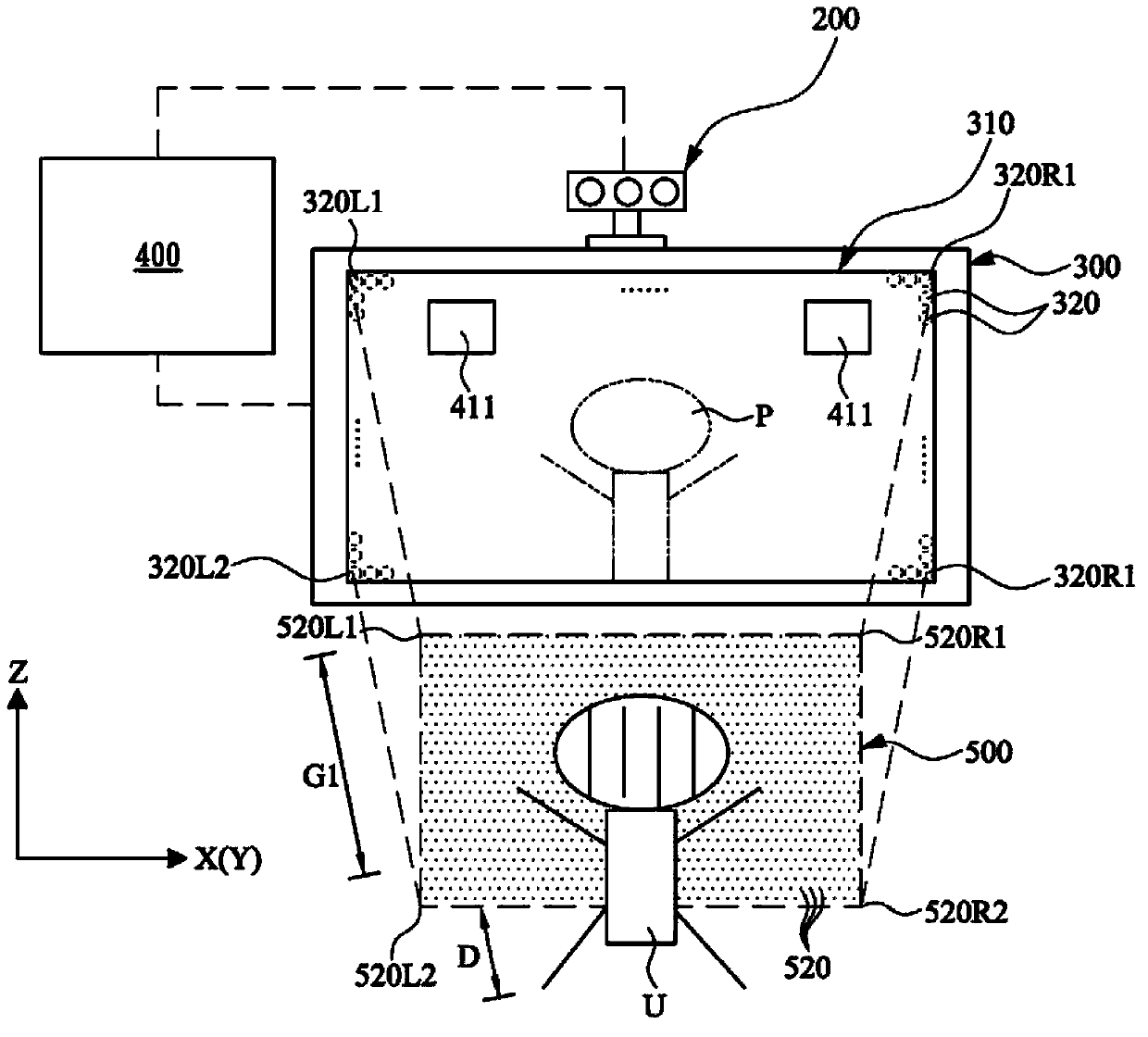 Electronic device with virtual touch service and virtual touch immediate correction method