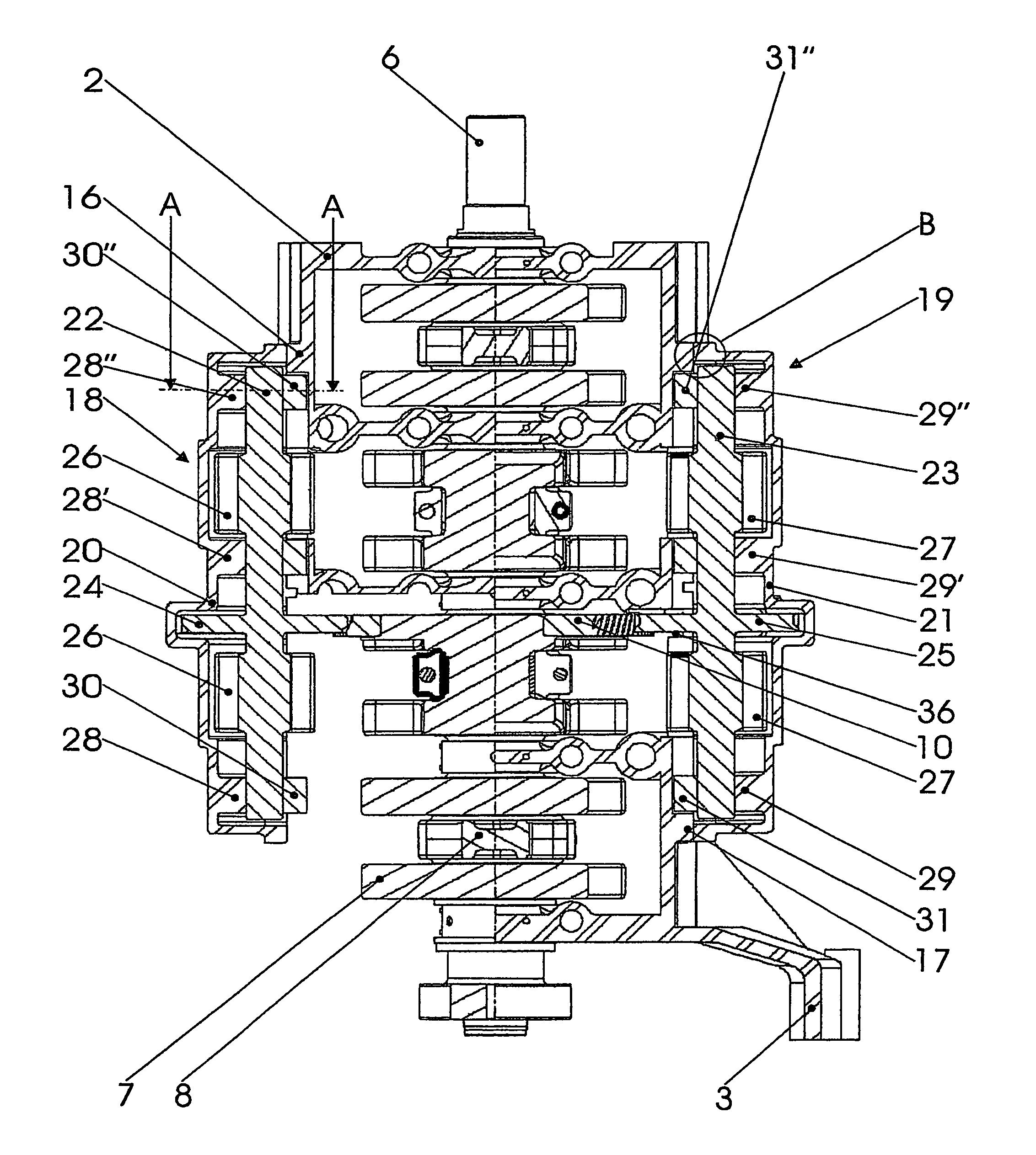 Piston engine with integrated balance shafts