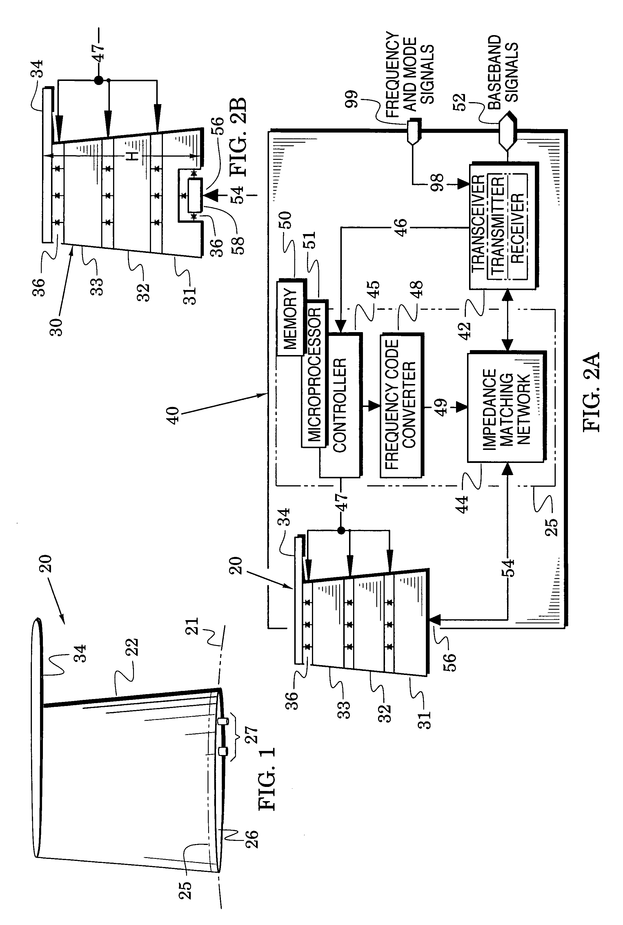 Broadband tunable antenna and transceiver systems