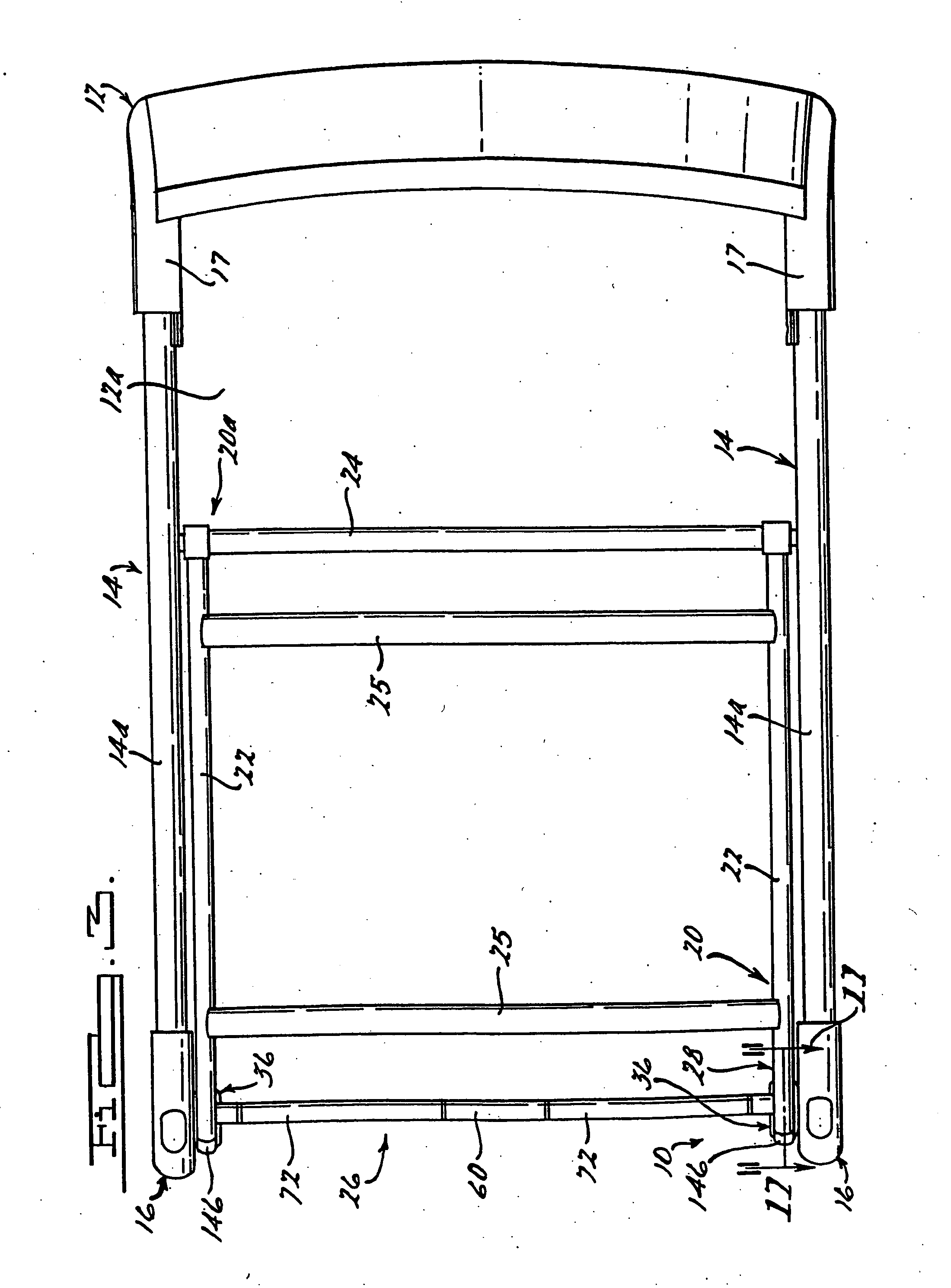 Vehicle article carrier having integral, moveable stowage bin