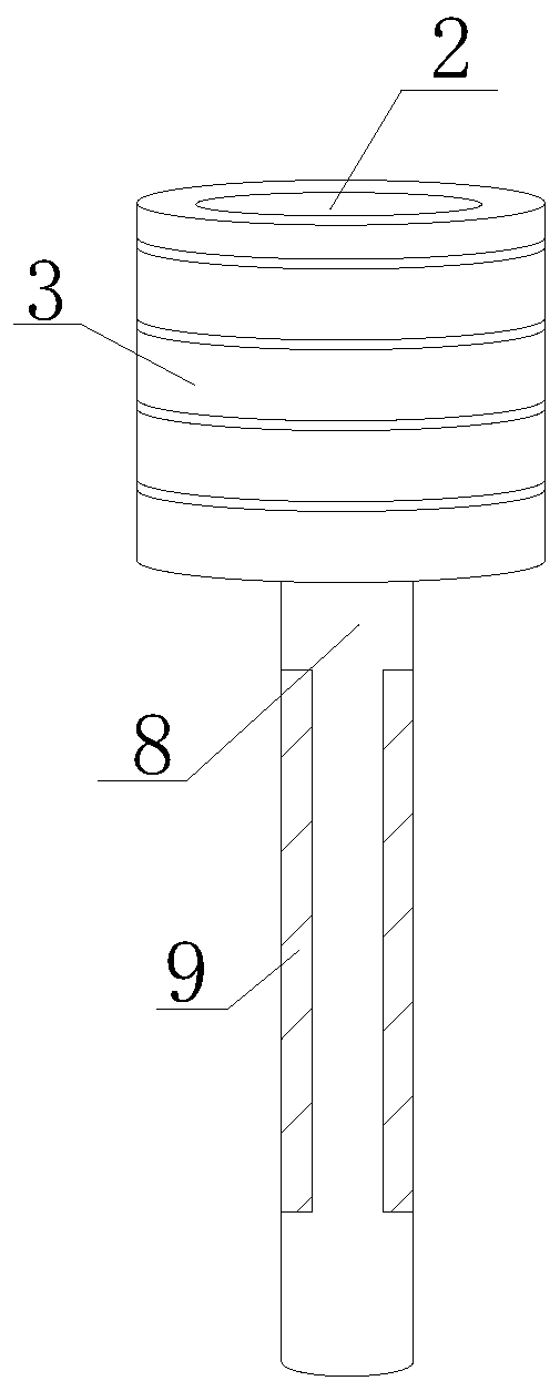 Positioning column of positioning mould for machining electronic components