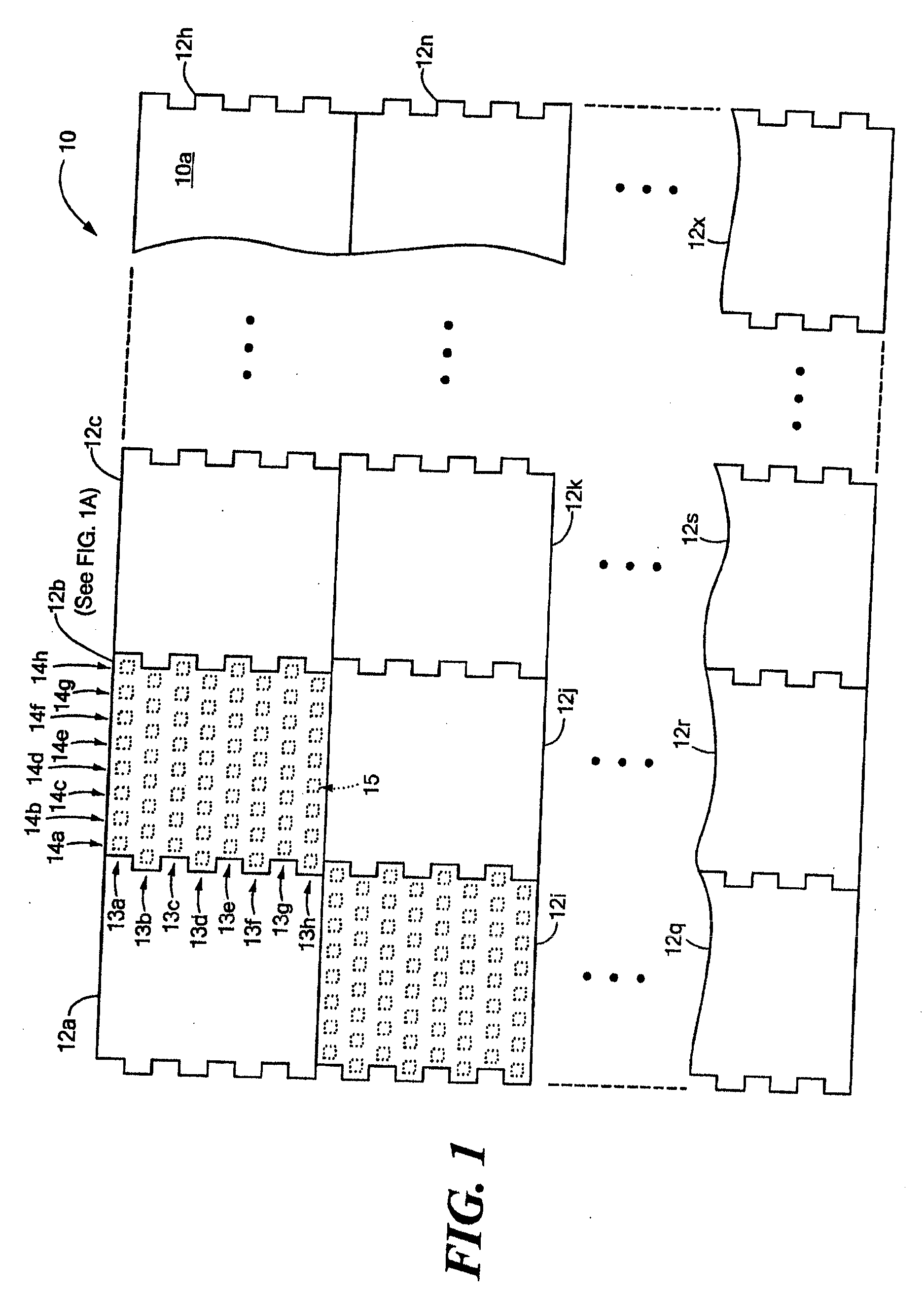 Tile sub-array and related circuits and techniques