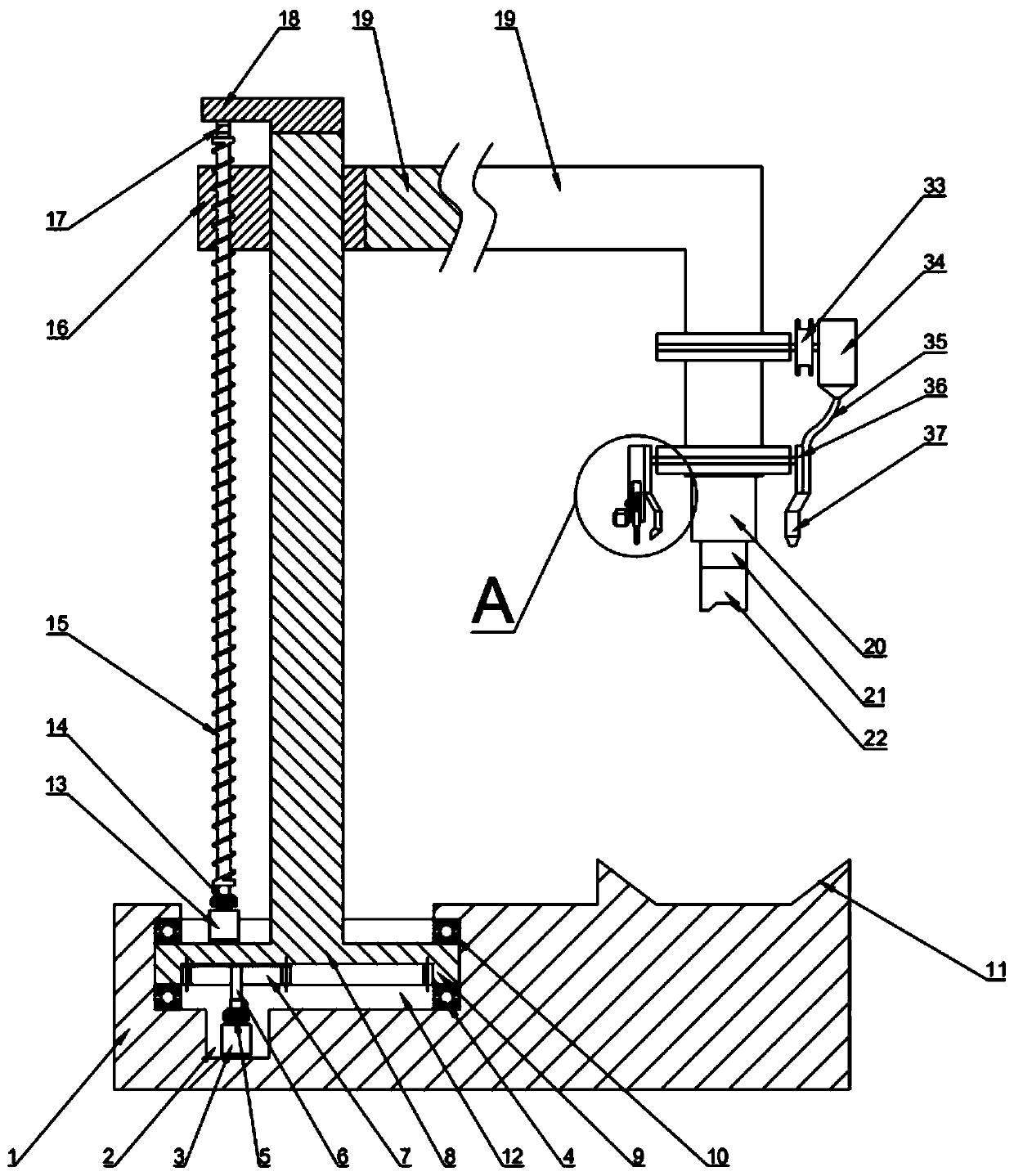 Automatic welding device for manhole door of wind power generation tower barrel