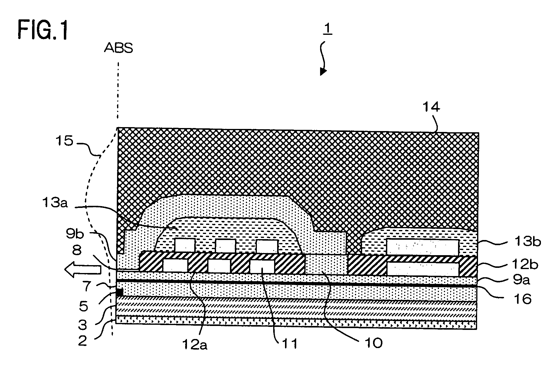 Magnetic field sensor provided with an upper shield layer having portions with different magnetostriction