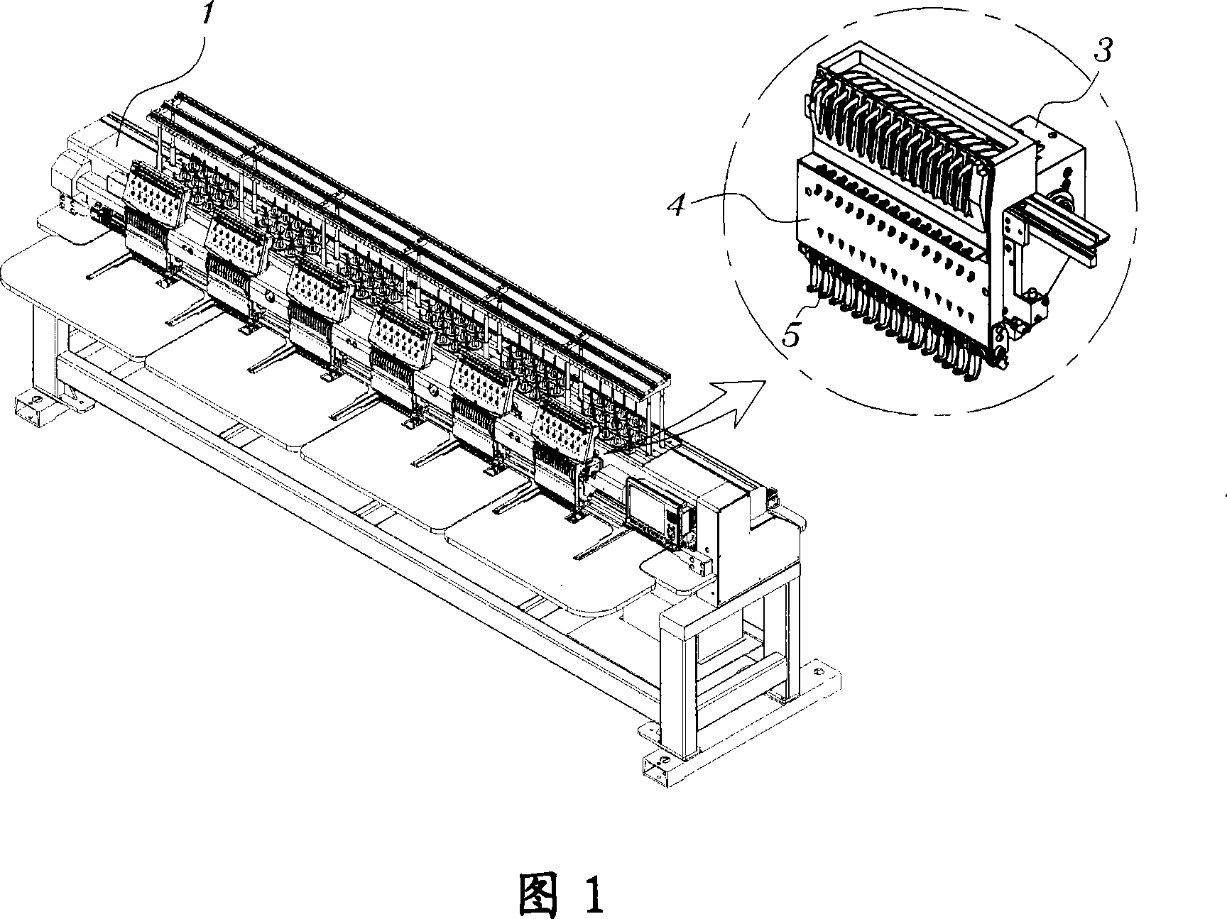 Device for lifting presser foot of embroidering machine