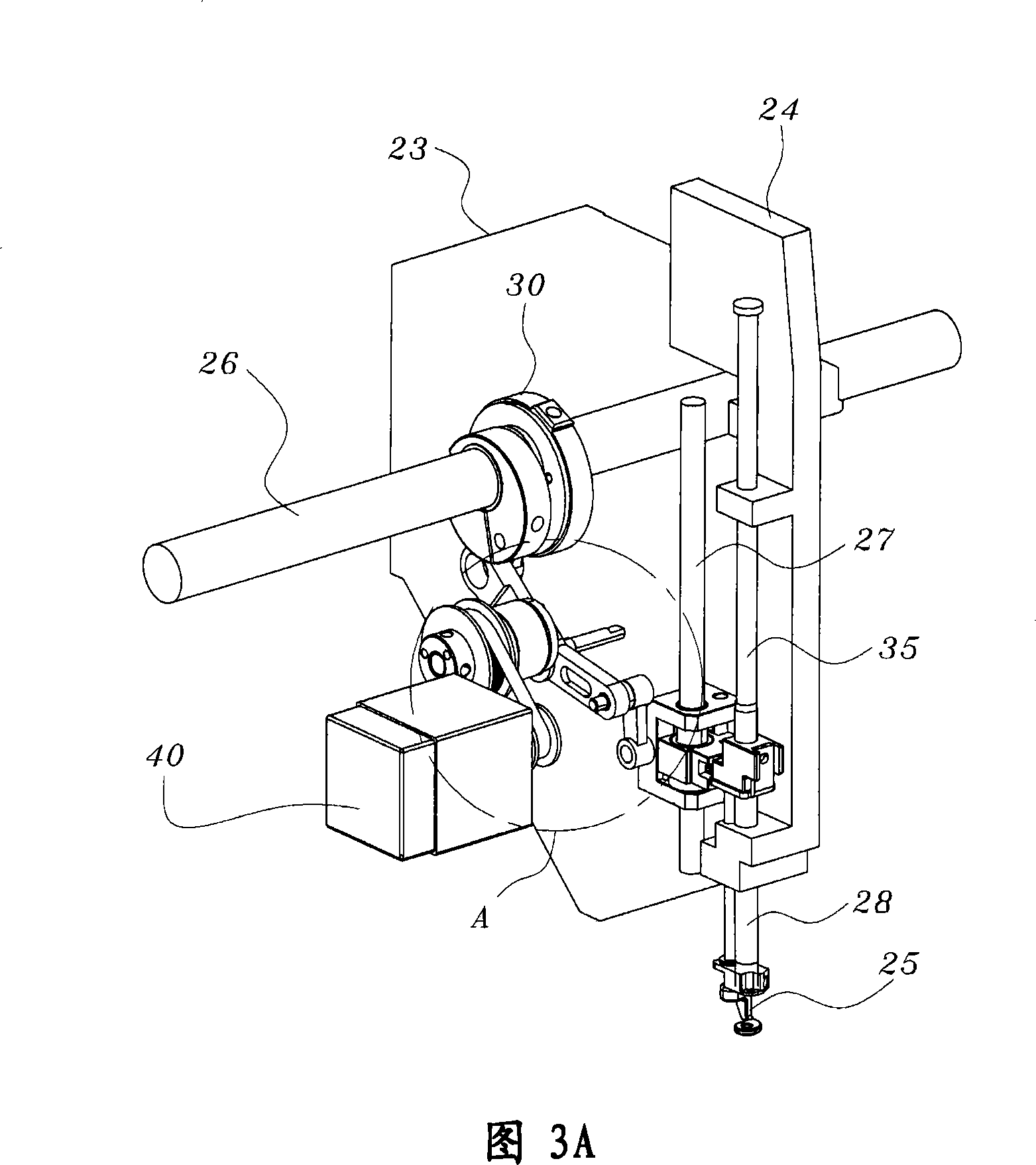 Device for lifting presser foot of embroidering machine