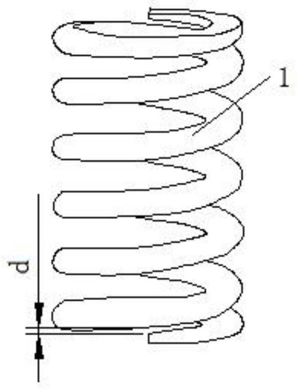 Compression spring with pre-pressed end and winding and detecting method of compression spring