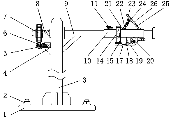 Highway speed measuring device convenient to install