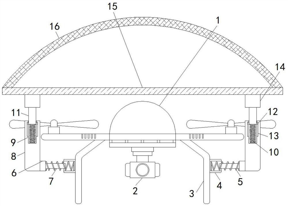 Protection device for aerial photography unmanned aerial vehicle