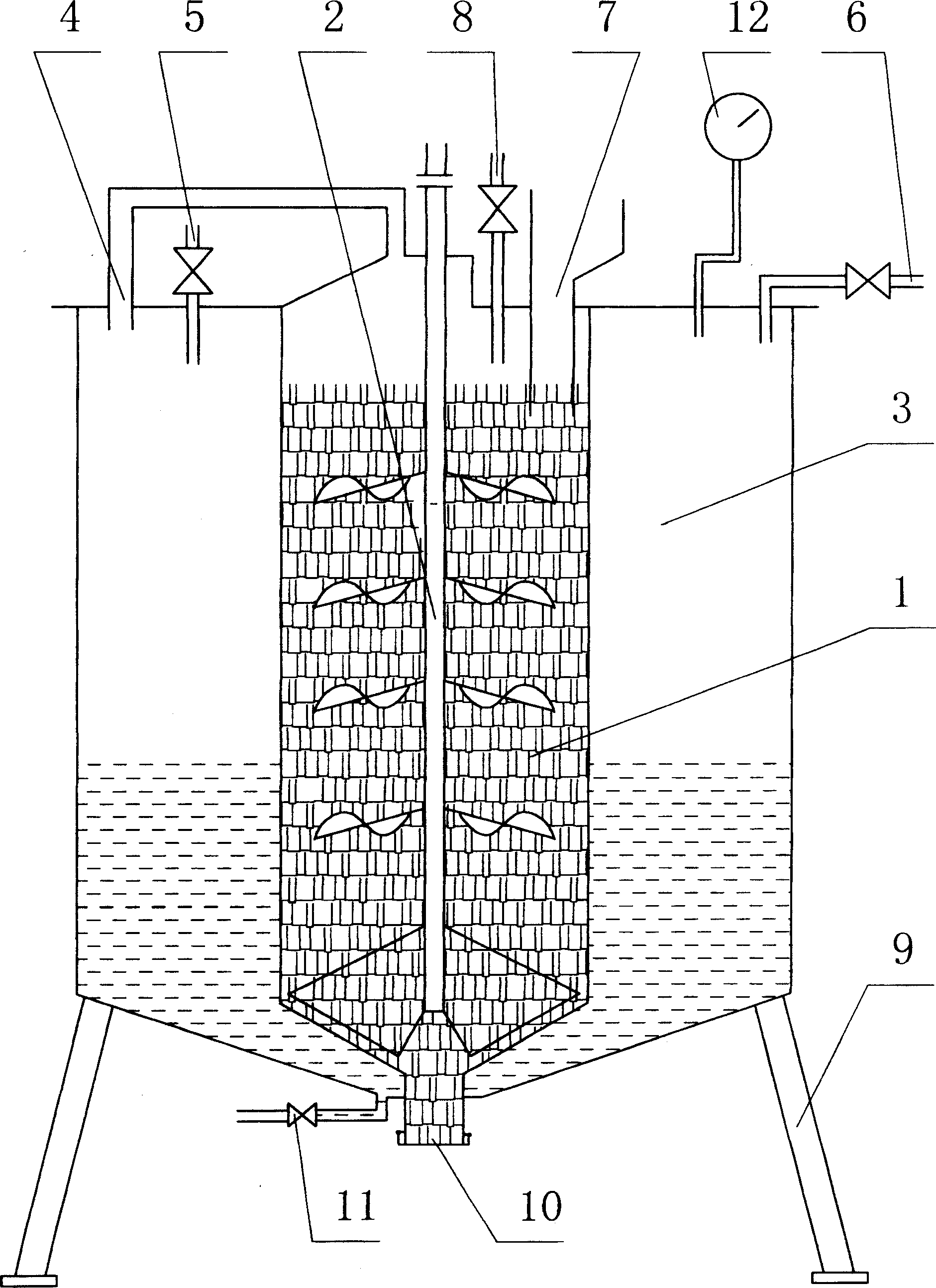 Pressurization type generator of marsh gas