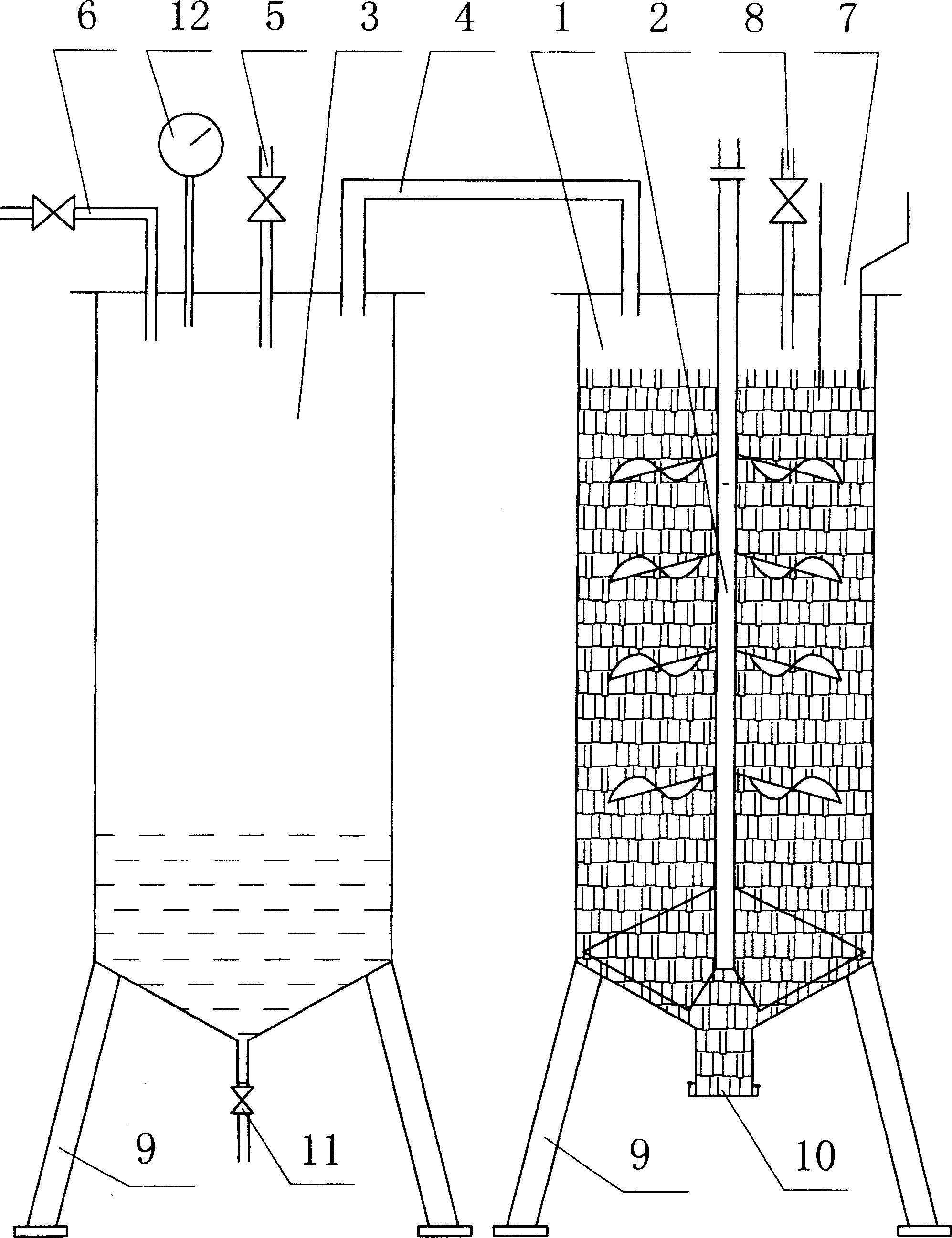 Pressurization type generator of marsh gas