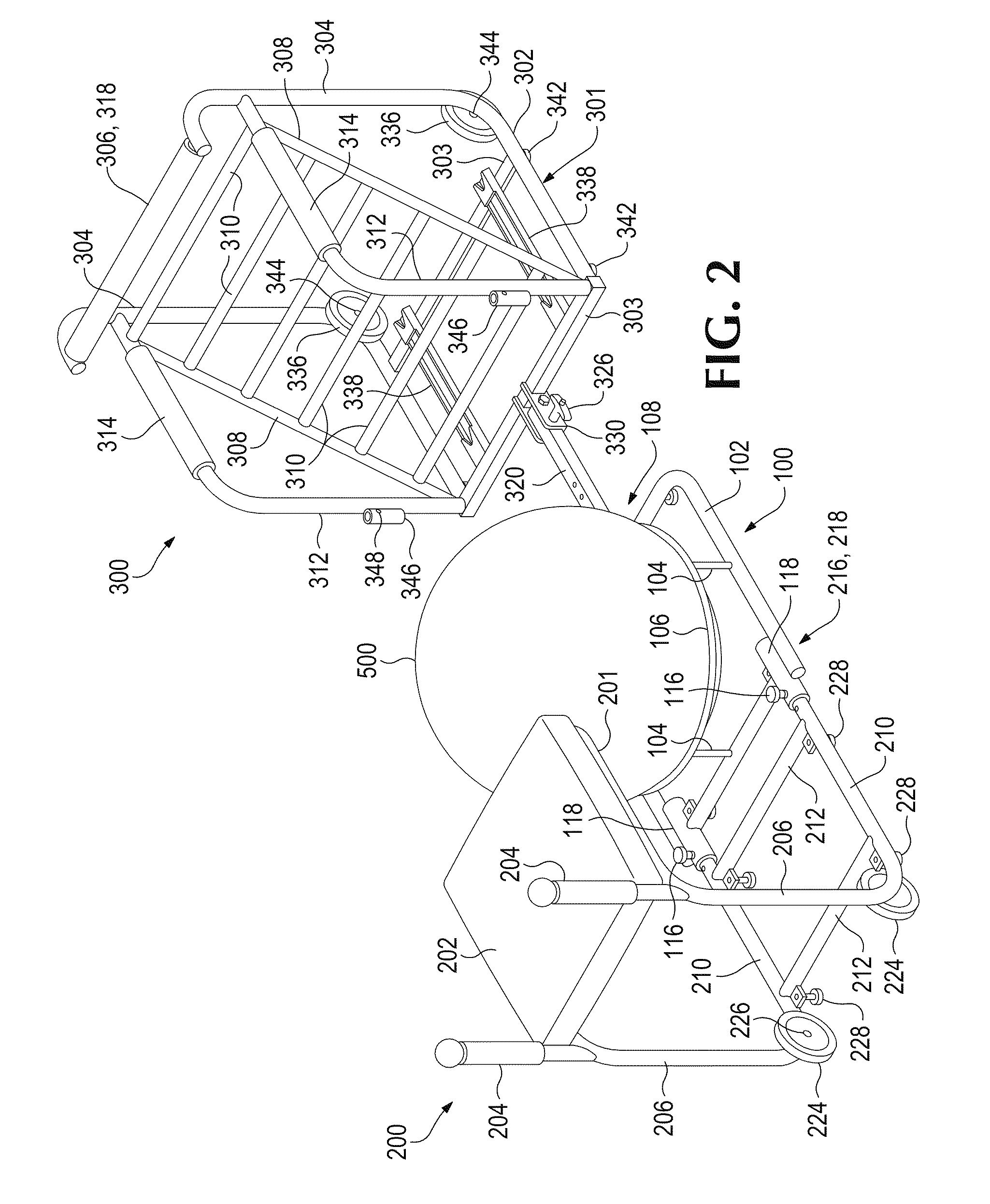 Whole body exercise apparatus for use with elastic spherical ball