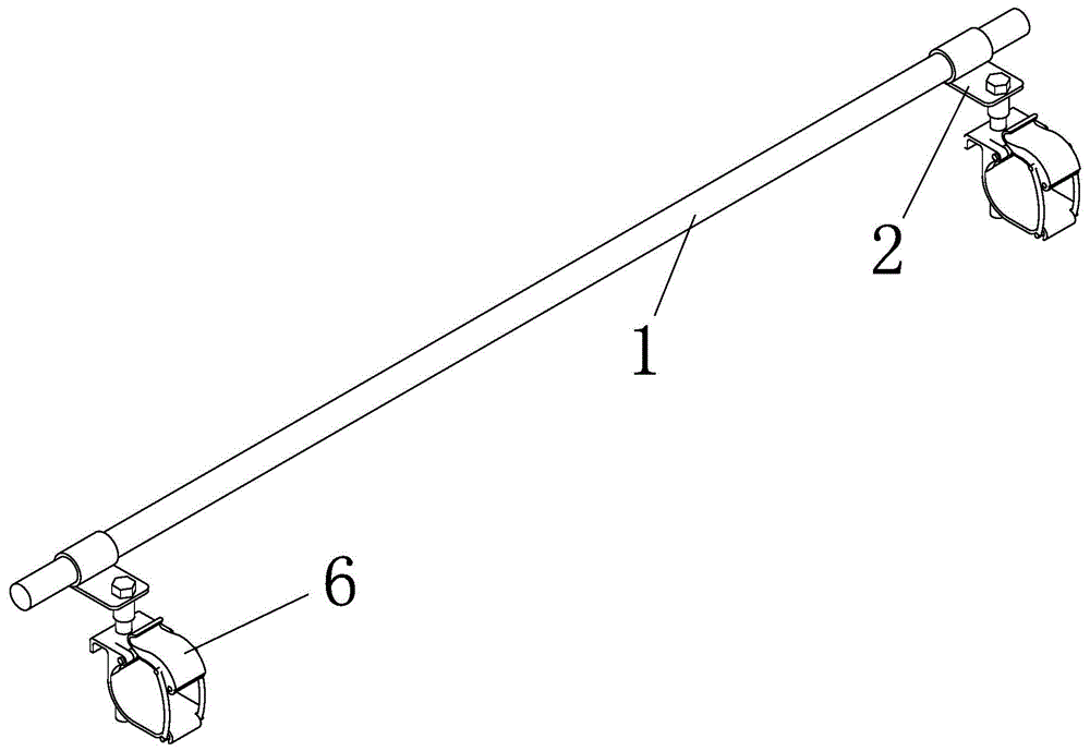 Scaffold springboard pressure rod type fixing device and method