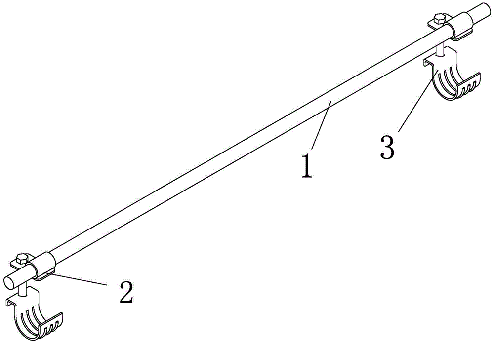 Scaffold springboard pressure rod type fixing device and method