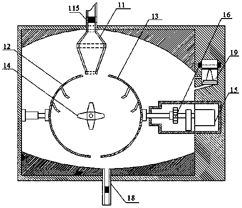 Energy-saving domestic wastewater treatment device capable of preventing pipeline blockage