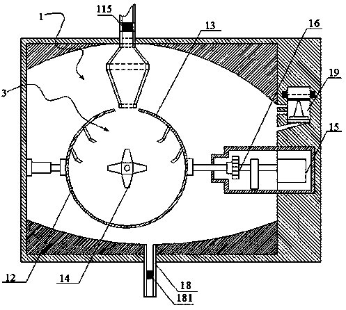 Energy-saving domestic wastewater treatment device capable of preventing pipeline blockage