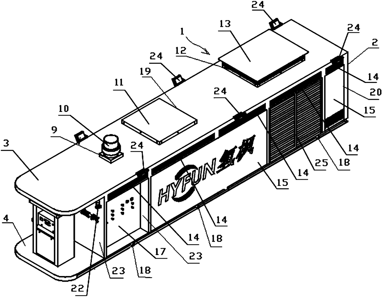 Gas-driven pump skid-mounted hydrogenation equipment