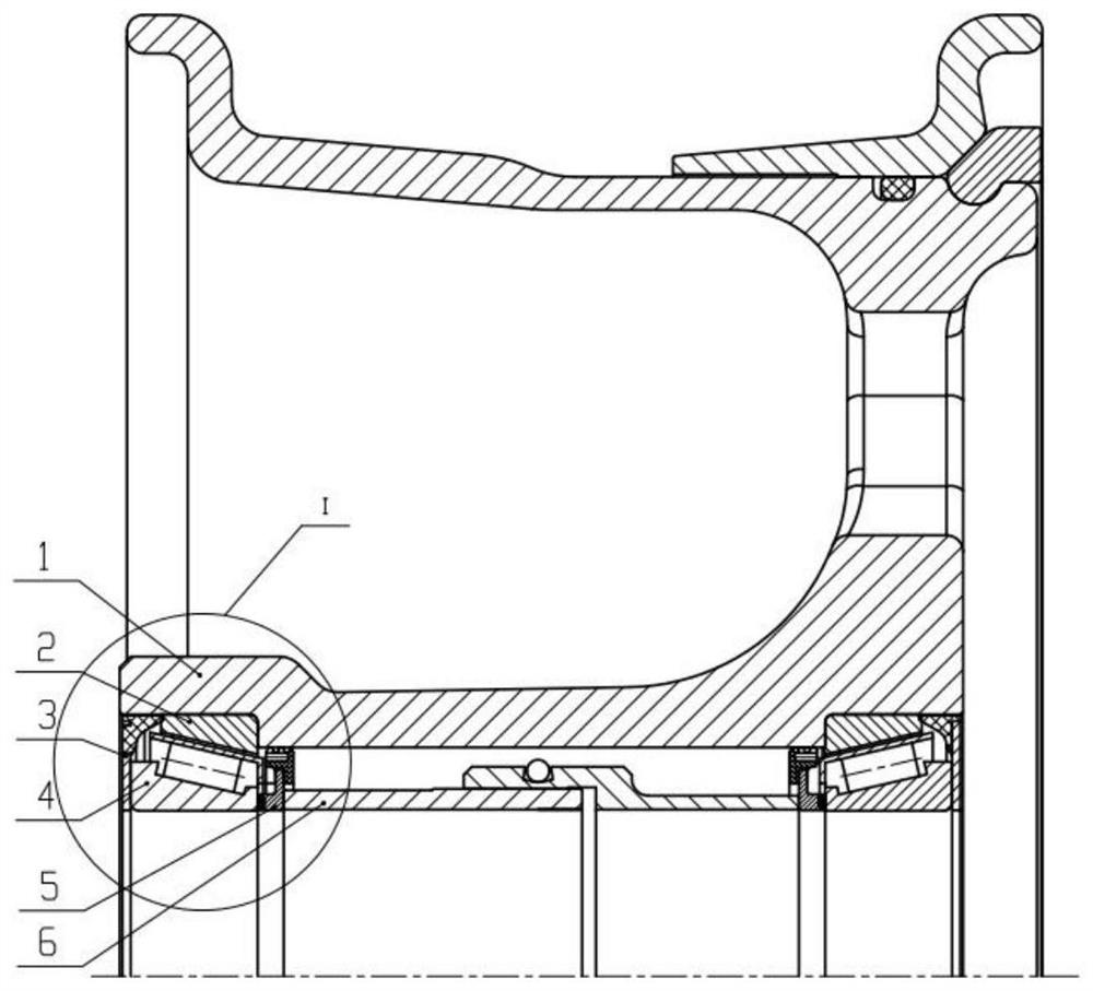 A kind of aircraft wheel inner oil deflecting ring and its oil deflecting ring assembly