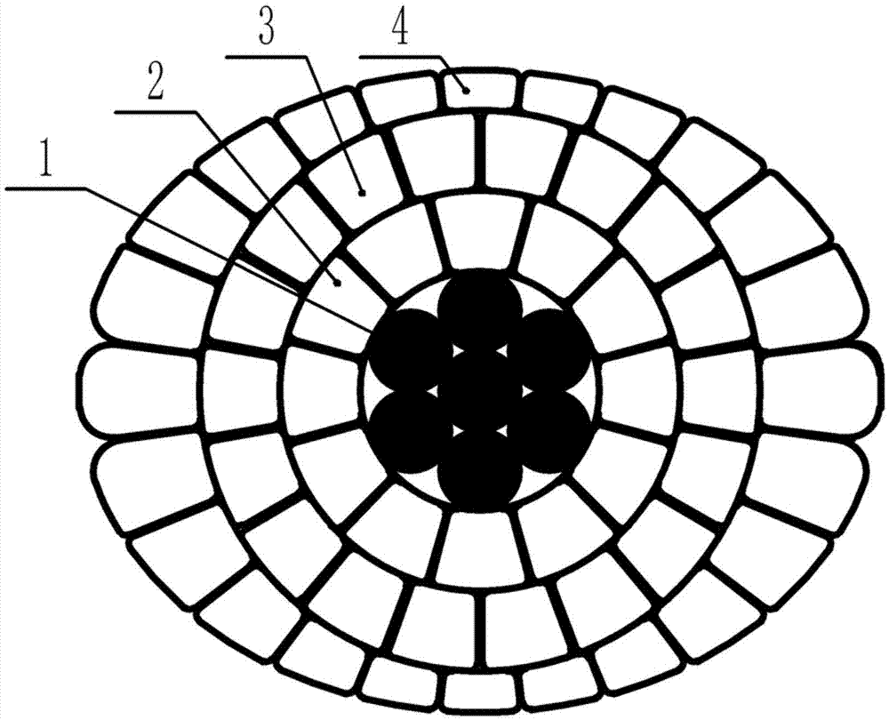 Oval-cross-section type low-wind-pressure lead