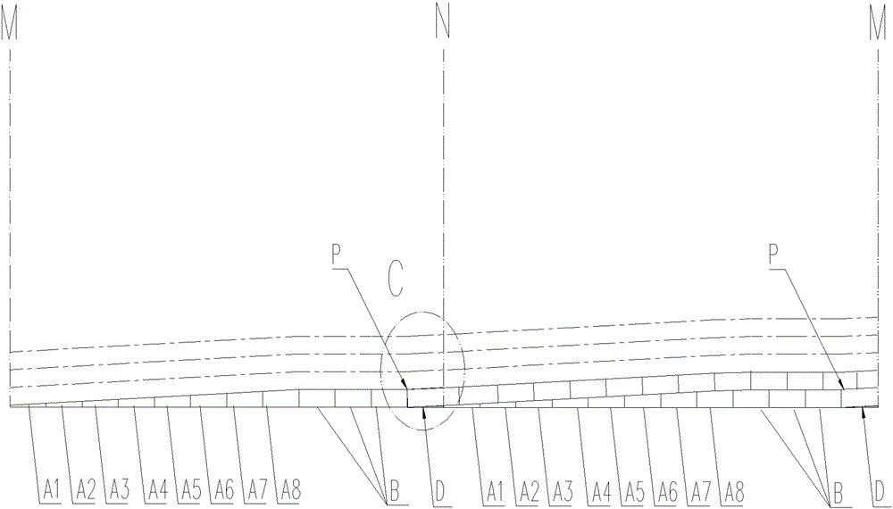 A kind of oblique bricklaying and ladle-clad wall masonry method using the oblique bricklaying