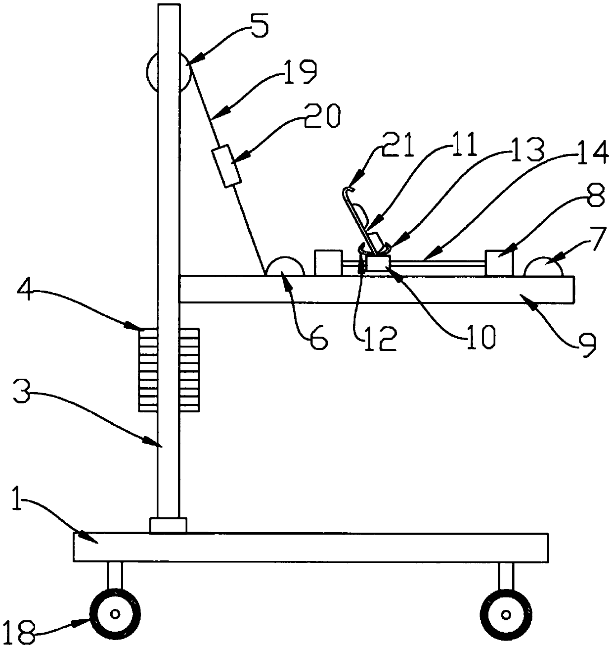 A multi-part muscle strength training device for lower limbs