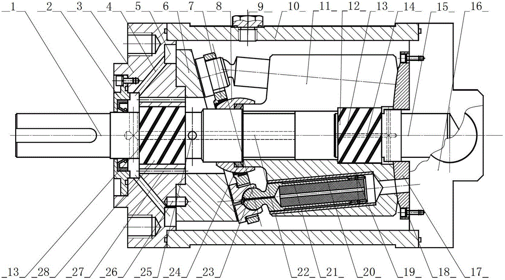 Oblique plunger type pure water hydraulic swash plate pump